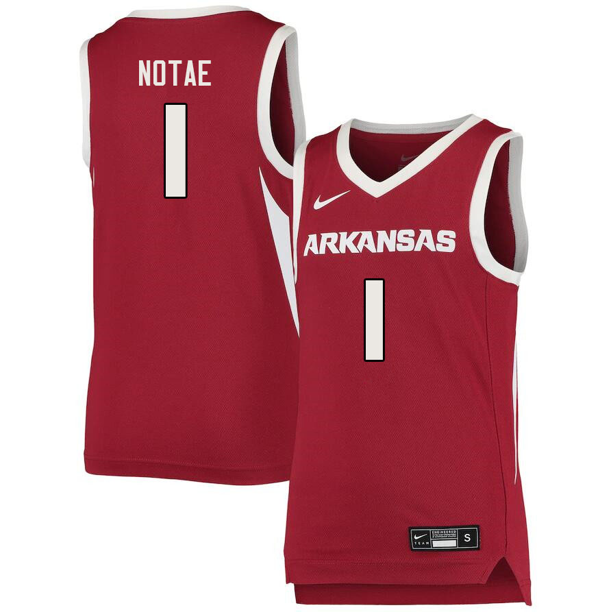 Men #1 JD Notae Arkansas Razorbacks College Basketball Jerseys Sale-Cardinal
